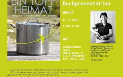 Einladung zur Buchpräsentation „Ein Topf Heimat“ in der Buchhandlung Lösch