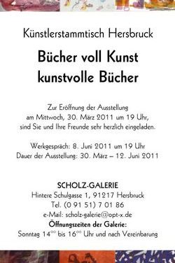Einladung in die Scholz-Galerie zur Ausstellung „Bücher voll Kunst – kunstvolle Bücher“