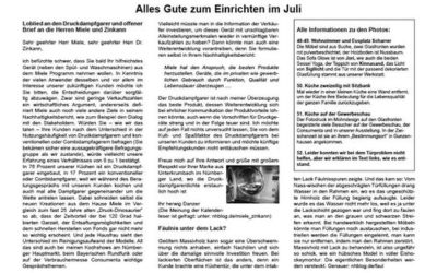 Miele-Chef Dr. Reinhard Zinkann antwortet auf offenen Brief über den Druckdampfgarer