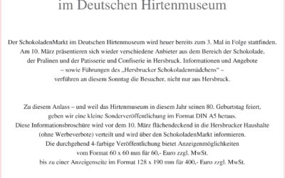 Schokomarkt im Hersbrucker Hirtenmuseum – süße Unterstützung für unsere Heimat