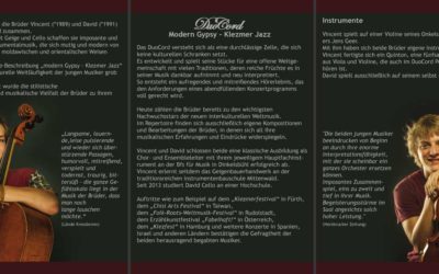 „DuoCord“ spielen im Kulturbahnhof Ottensoos am 20.09.13