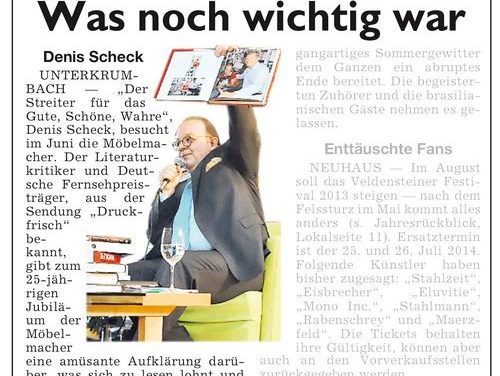 Jahresrückblicke der Hersbrucker Zeitung und der Möbelmacher