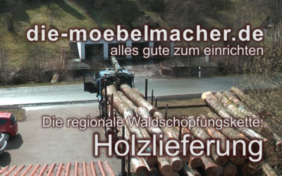 Die regionale Waldschöpfungskette: die Küchen und Möbel für 2018 werden abgeladen