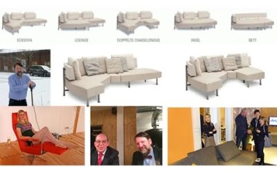 Newsletter 123: Blitzmeldung von der Möbelmesse für multifunktionales Designsofa zum Ausstellungspreis