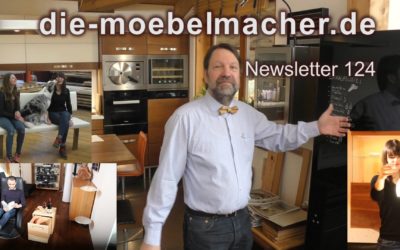 Newsletter 124: V2A-Bank mit Leder, Roll-Ei, LED-Licht, Box- und Wood Spring, Möbelmesse,  schwarzer Kühlschrank