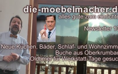 NL 133: Limettenküche, Holzstapeleinladung, neue Modelgeneration, Einradschlafzimmer, Schockfroster, Grimmepreis und Oldtimer, Weinkühlschranksonderangebot