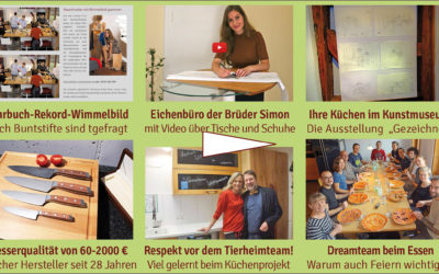 Newsletter 161: Wimmelbilderfolg, neues Eichenbüro, Küchen im Kunstmuseum, Rohe Klöße und Fischstäbchen, Damaszener Messer