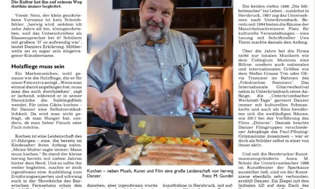 Mein Leben auf einer halben Zeitungsseite: über die Möbelmacher im Kulturverbund Nürnberger Land