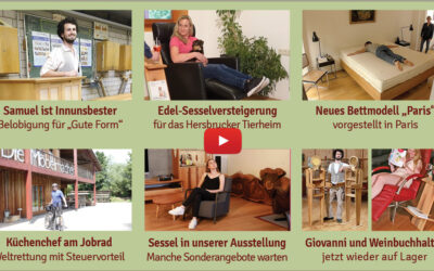 Newsletter 178:  Innungsbester, Sesselversteigerung fürs Tierheim, Bett Paris, Koteletts am Tepan, Jobrad, Olympia, Fuchsauweg