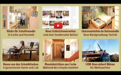 Newsletter 184: Rektorinnenküche, neue Schlafzi- und Bett-Webseiten, Foto auf Wand, Münchner Schreibtisch-Lob, 50 Jahre Grenzen des Wachstums