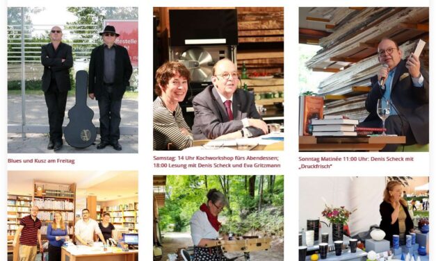 Schnapszahlnewsletter 222: Jetzt anmelden für die Werkstatt Tage 3.-5. Okt,: Blues und Kusz; Denis Scheck, Eva Gritzmann; Druckfrisch; Ute Plank, Angelika Krauß; Musikercouchtisch;