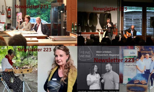 Newsletter 223: Werkstatt-Tage 25; es gibt noch Karten für Blues und Kusz und Scheck; jetzt anmelden; ProNatura-Schlafsystem verbessert;