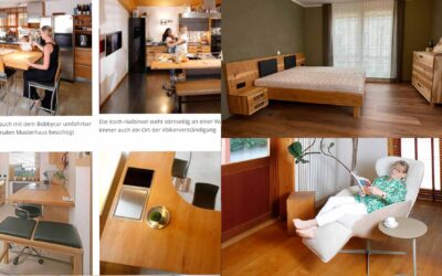 Newsletter 227:  Raffinierte Betten; Sonderseite Kochinselvarianten; Joriaktion Sofa und Sessel; Koch- und Konferenztisch; Dt. Nachhaltigkeitspreis; ganz viel Übriges;