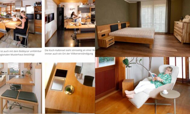 Newsletter 227:  Raffinierte Betten; Sonderseite Kochinselvarianten; Joriaktion Sofa und Sessel; Koch- und Konferenztisch; Dt. Nachhaltigkeitspreis; ganz viel Übriges;